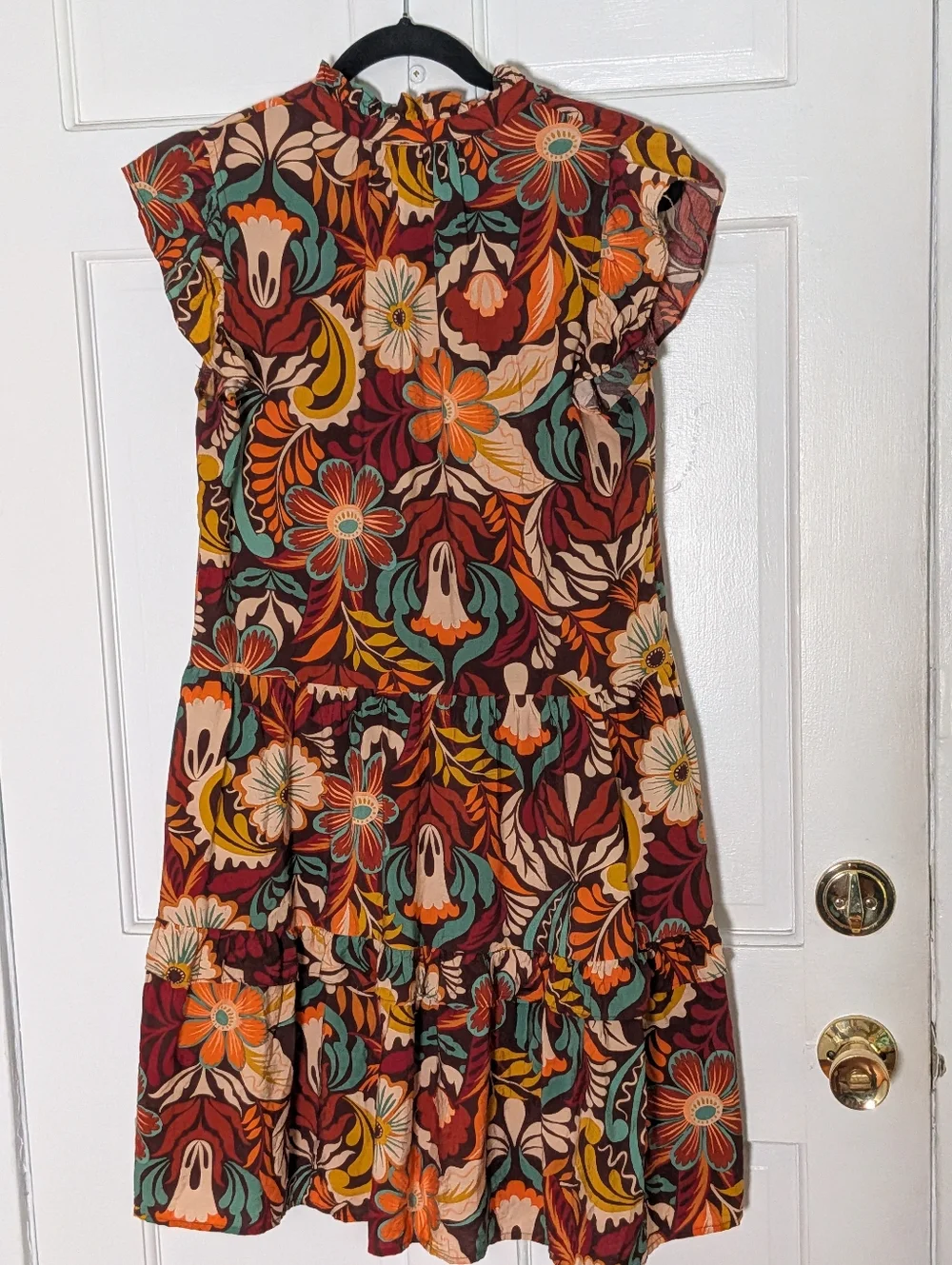 Anthropologie Autres Filles Floral Mini Dress Boho Tiered S/P - Picture 5 of 6